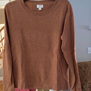 J. Crew Women's heather brown Crew Neck Sweater. NWOT